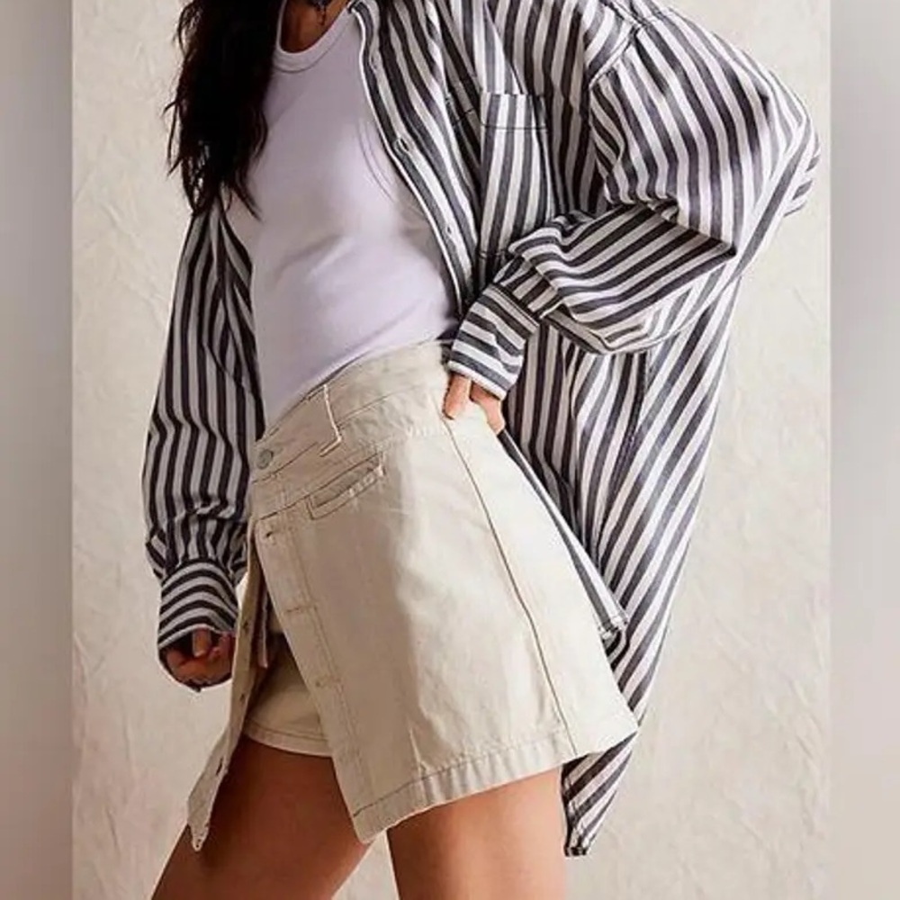 We The Free Midnight Sun Mid Rise Skort Beige Size 27 NWT - Picture 4 of 8